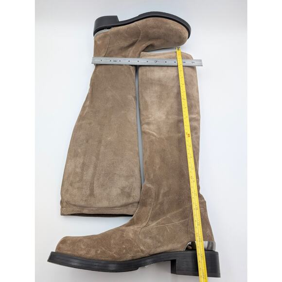 Stuart Weitzman Mercer Bold Suede Knee High Boots Women Stuart Weitzman Mercer Bold Suede Knee High Boots Women\'s Khaki Size US10 EU40.5